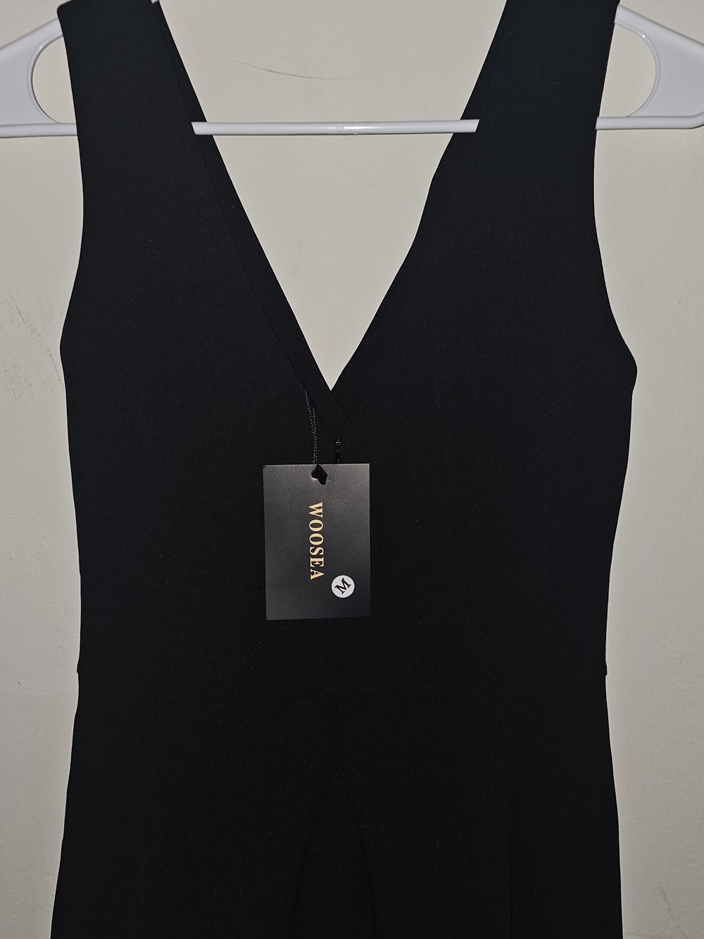 Woosea Black Sleeveless V-Neck Long Dress